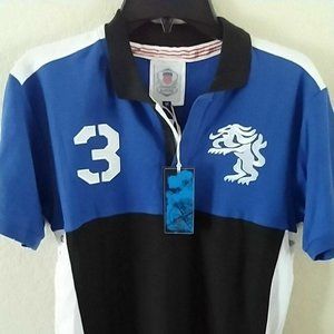 COLOMBIA "3" SOCCER TEAM FROM AMERICAN RANGER CJ1801-B MEN'S POLO MEDIUM NWT